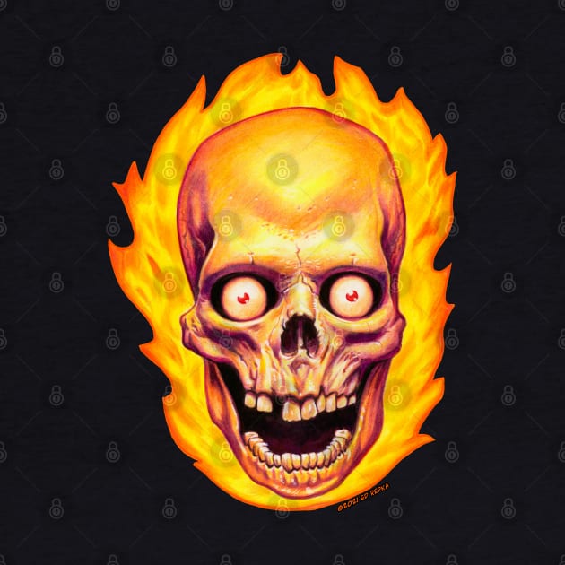 Flaming Skull by ERMTees